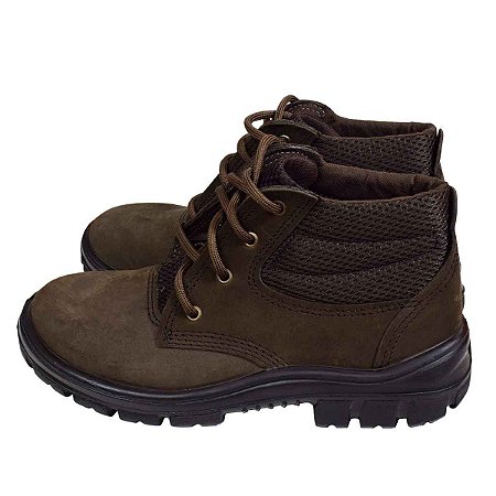 Botina Imbiseg Nobuck Com Cadarço Marrom Tamanho 46