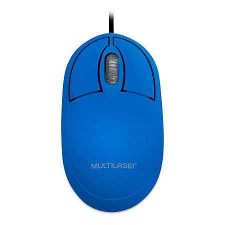 Mouse Multilaser com Fio Classic Box Óptico USB Azul - MO305
