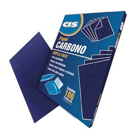 Papel Carbono Cis Dupla Face Azul Pacote com 100 Folhas