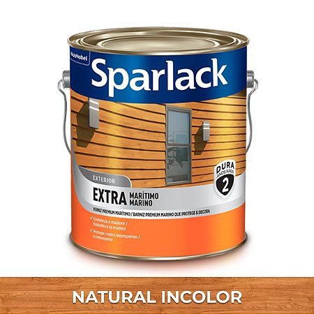 Verniz Sparlack Extra Marítimo Acetinado Natural Incolor Galão 3,6 Litros