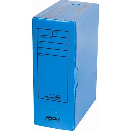 Arquivo Morto Polycart de Plástico Prontobox Azul 4008 com 10 Unidades