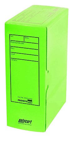 Arquivo Morto Polycart de Plástico Prontobox Verde 4008 com 10 Unidades