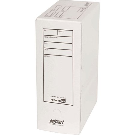 Arquivo Morto Polycart de Plástico Prontobox Branco 4008 com 10 Unidades