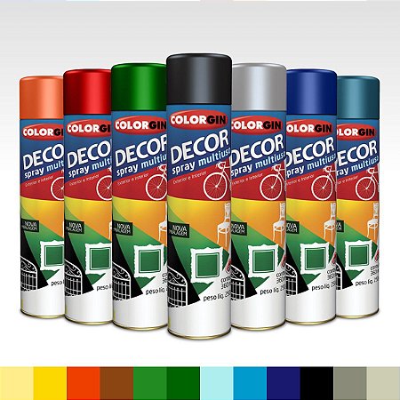 Tinta Spray Colorgin Decor Multiuso Interior e Exterior