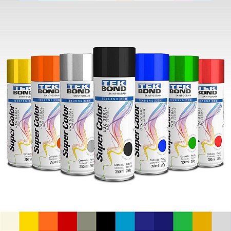 Tinta Spray Tek Bond Super Color Uso Geral 350ml 250g