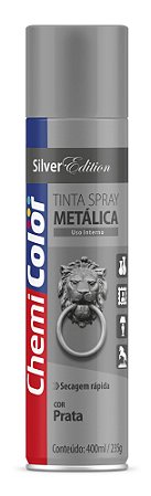 Tinta Spray Chemicolor Metálica Prata 400ml 185 6 Unidades