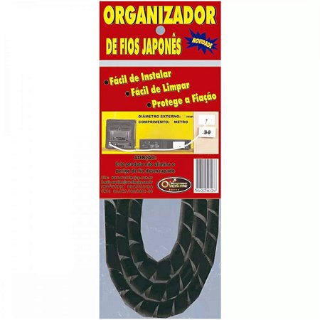 Organizador de Fios Overtime Preto 16mmx1m