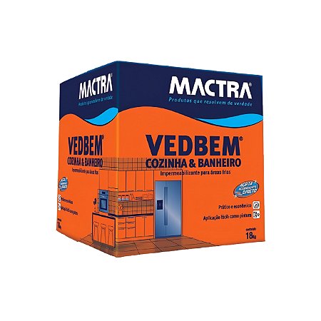 Impermeabilizante Mactra VedBem Cozinha e Banheiro Cinza 18kg
