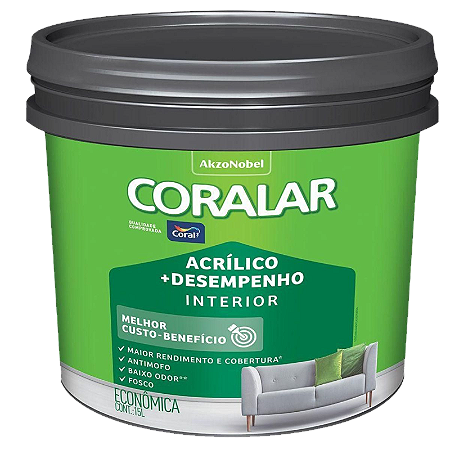 Tinta Acrílica Coral Coralar   Desempenho 15L Branco