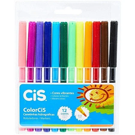 Canetinha Hidrográfica Cis ColorCis com 12 Cores