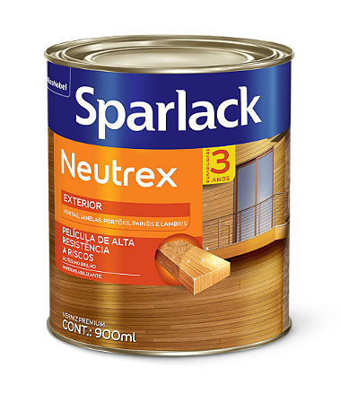 Verniz Sparlack Neutrex Brilhante Mogno 900ml com 06 Unidades