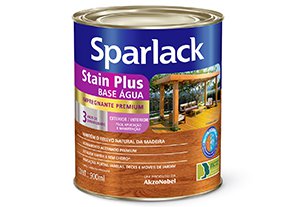 Verniz Sparlack Stain Plus a Base D'água Imbuía 900ml com 06 Unidades