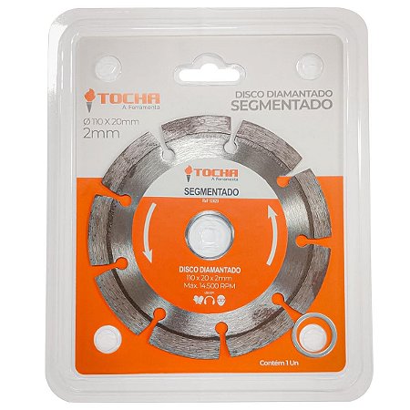 Disco Diamantado Tocha Segmentado 110x2,0x20mm