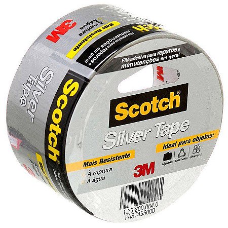 Fita Silver Tape 3M Multiuso 45mm x 25m Cinza