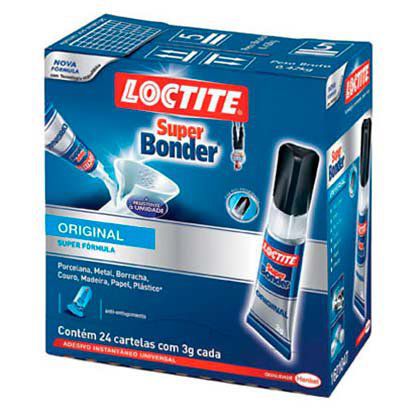 Cola Super Bonder Original 3g Caixa com 24 Unidades