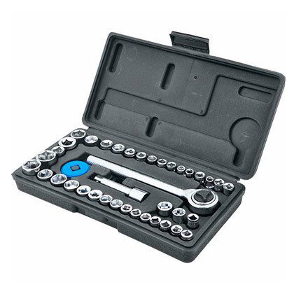 Kit Estojo Soquete Fertak 3/8" com 40 Peças