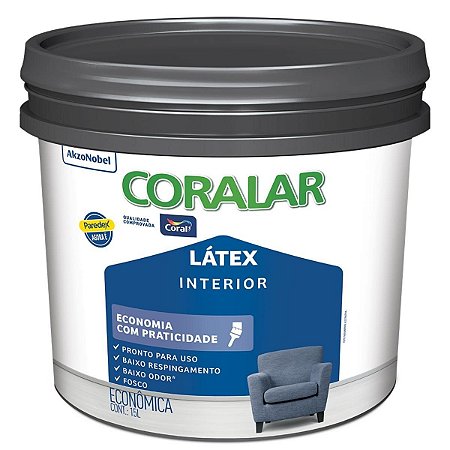 Coralar Latex   Econômico Branco Balde 15L
