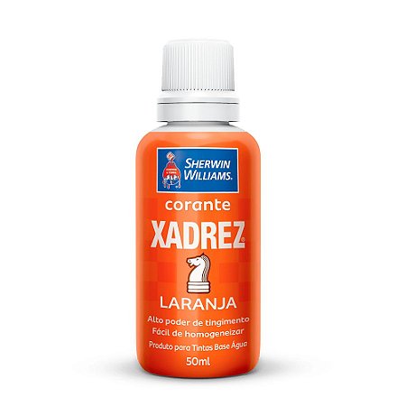 Corante Líquido Xadrez 50ml Bisnaga Laranja Caixa com 12 Unidades