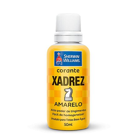 Corante Líquido Xadrez 50ml Bisnaga Amarelo Caixa com 12 Unidades