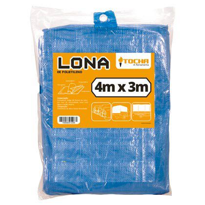 Lona de Polietileno Tocha 04 x 03m Azul