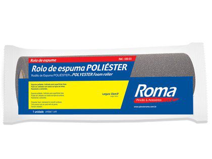 Rolo de Espuma Poliéster Roma 23cm Cinza 430-23
