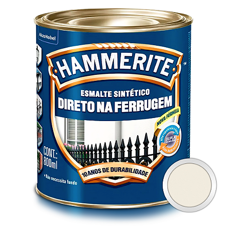 Esmalte Sintético Hammerite Direto na Ferrugem Branco 800ml