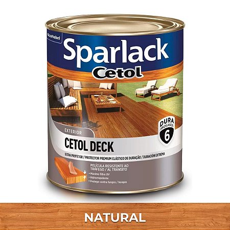 Verniz Cetol Deck Sparlack Protetor Premium Natural 900ml