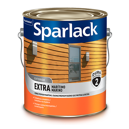 Verniz Sparlack Extra Marítimo Acetinado Base Solvente Galão 3,6 Litros