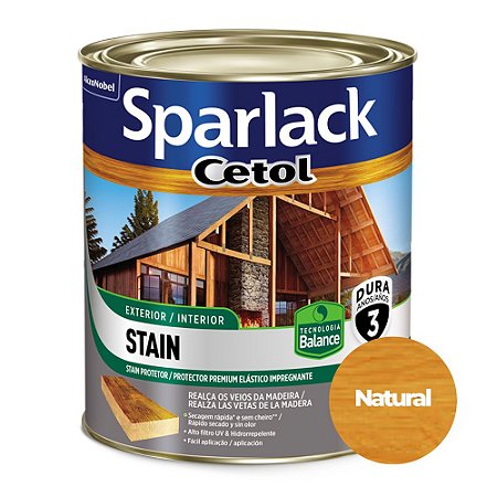 Verniz Cetol Sparlack Balance Acetinado Natural Exterior e Interior 900ml