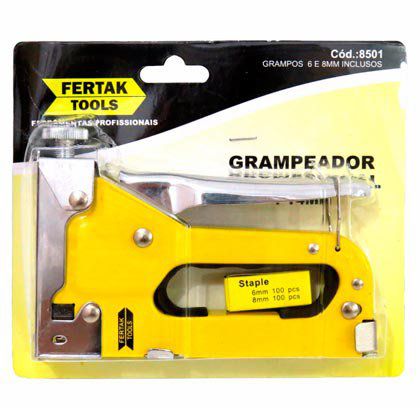 Grampeador Tapeceiro Fertak Profissional Metal 8501