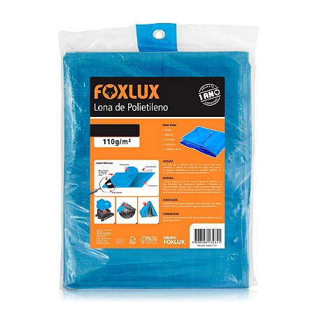 Lona de Polietileno Foxlux 2x2m Azul