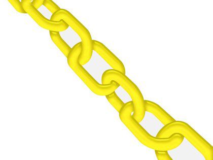 Corrente Plástica Multiuso ProSafety Amarela G10 com 50 Metros