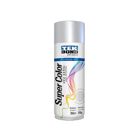 Tinta Spray Tek Bond Super Color Uso Geral Alumínio 350ml 250g