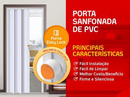 Porta Sanfonada Araforros 2,10 X 90 Branca