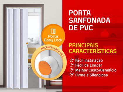 Porta Sanfonada Araforros 2,10 X 70 Cinza