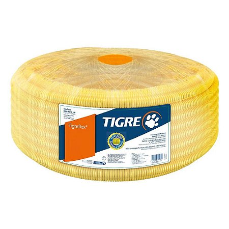 Conduíte Corrugado TigreFlex 20mm ou 1/2 Amarelo com 25 Metros