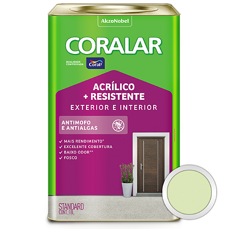 Tinta Acrílica Coralar Duo Exterior e Interior Verde Vale Lata 18 Litros