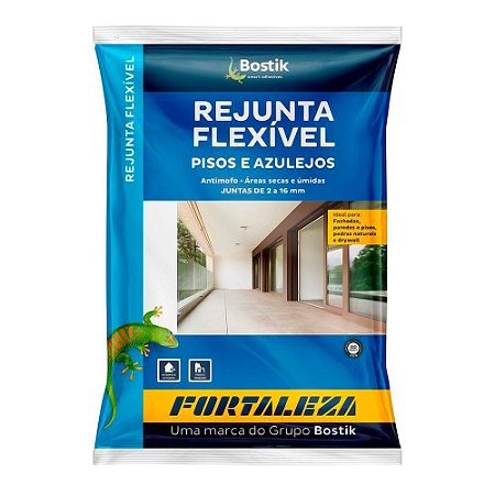 Rejunte Flexível Fortaleza Bege de 5Kg Kit com 20 kg