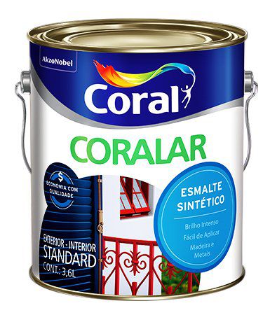 Esmalte Sintético Coralar Brilhante Platina Galão 3,6L