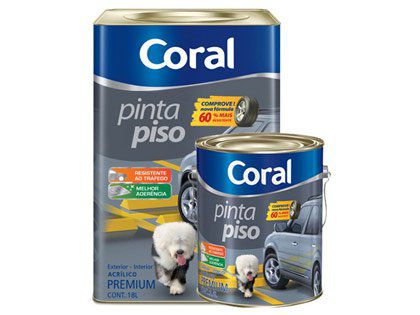 Tinta Pinta Piso Coral Premium Cinza Escuro Lata 18 Litros