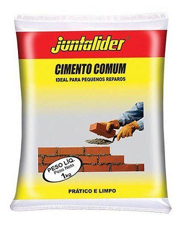 Cimento Juntalider Comum Pacote com 20 Sacos 01 kg Cada