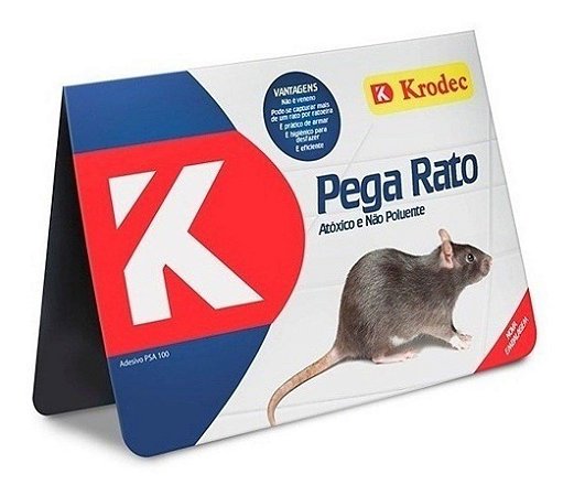 Ratoeira Adesiva Krodec Cola Pega Rato Pacote com 20 Unidades
