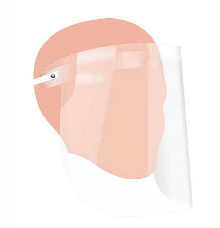 Mascara Protetora Facial DAC Infantil Transparente 203mmx197mm com 10 Unidades