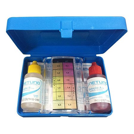 Kit Teste Cloro E Ph Netuno para Água de Piscina com Medidor De Ph