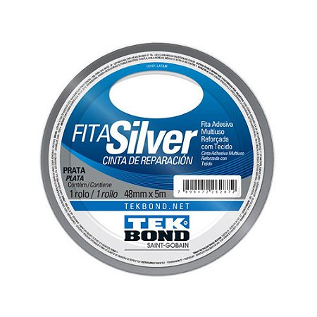 Fita Silver Tape Tek Bond Multiuso Prata 48mm x 5m