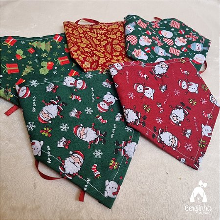 10 Bandanas Pet Natal Sortidas