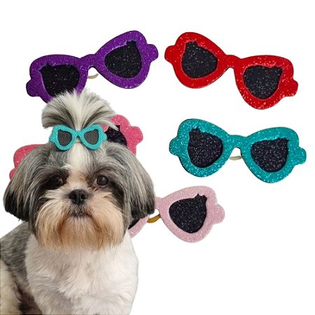 25 Laços Óculos Pet EVA Cores Sortidas