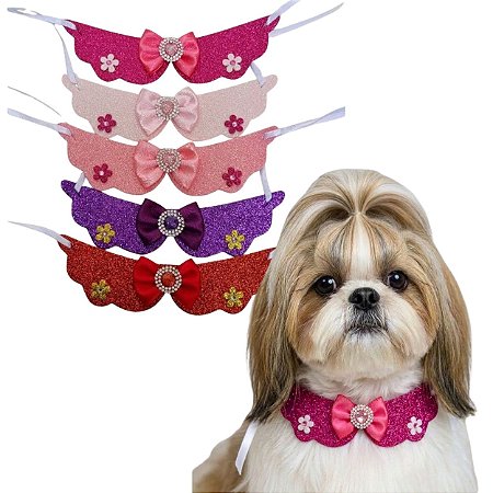 30 Gargantilhas Pet EVA Para Banho e Tosa Cores Sortidas
