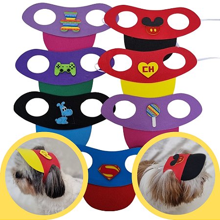 10 Bonés Pet EVA Sortidos Para Banho e Tosa Macho e Fêmea