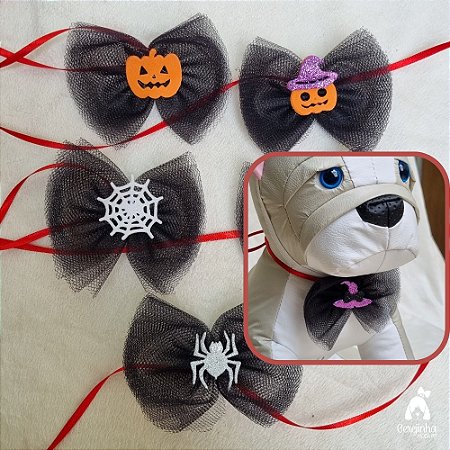 20 Laços Pata Pescoço Tule Fêmea Halloween